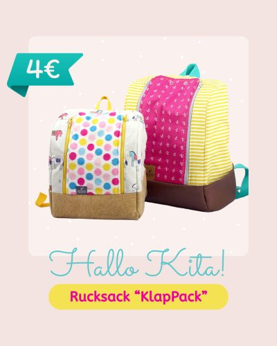 Im Juni dreht sich bei shesmile alles um Kinder, Kita und Spielen. Im Angebot sind Schnittmuster für Kinder-Taschen, Kuscheltiere und Nützliches für die Spielecke oder das Kinderzimmer. Schnittmuster des Monats ist der beliebte Rucksack KlapPack. ✂️