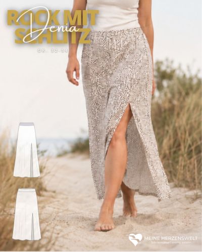 Locker fallend, feminin und trotzdem ein kleiner Hingucker ✨<br />
Denia gibt es in verschiedenen Längen und sogar die Höhe des Schlitzes kannst du ganz individuell anpassen – genau so, wie du dich wohlfühlst ✂️