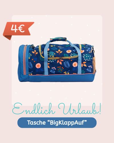 Bei shesmile dreht sich im Mai alles um das Thema Urlaub & Reisen. Sicher dir das Schnittmuster zur Tasche "BigKlappAuf" für nur 4 €, die passende Themenwelt mit Rabatt und meine Packliste als Druckvorlage gratis zu jeder Bestellung.
